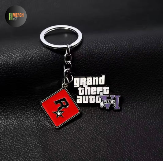 Grand Theft Auto (Red) 6 Keychain